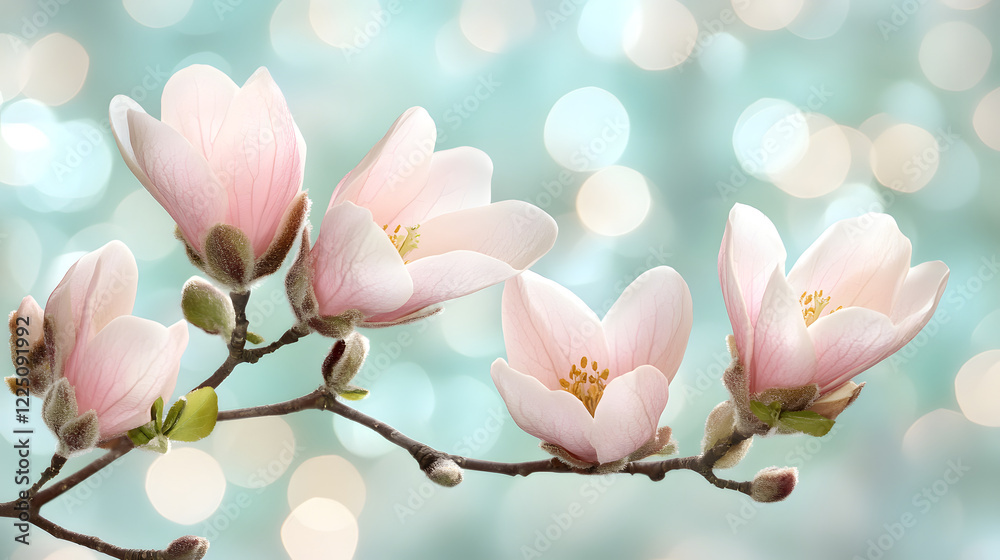 Obraz premium pink magnolia flowers