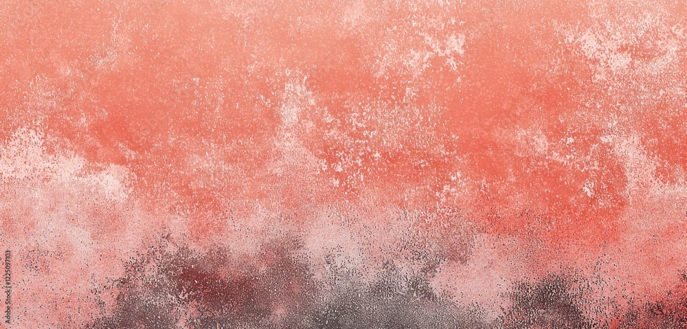 Fototapeta premium Detailed grainy texture on a coral to dark coral gradient