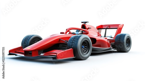 Formula One racing car white background