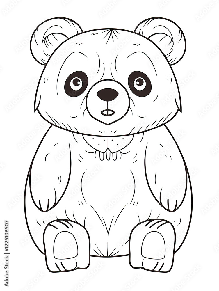 Fototapeta premium coloring page panda