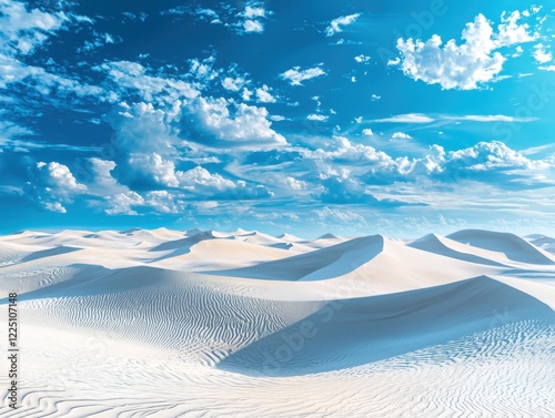 Wind-sculpted sand dunes desert landscape artistic interpretation endless sky gigapixel photography nature's beauty photo