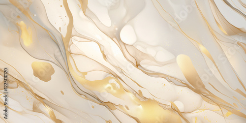 golden and silver watercolor marble