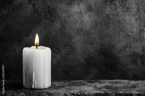 A gothic depiction of a single glowing candle in a dark room, its light casting hopeful shadows on the walls, symbolizing optimism amidst adversity