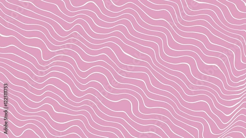 pink doodle background of wavy lines