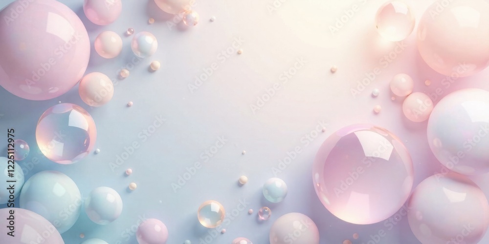 Pastel Spheres and Bubbles An Abstract Background of Delicate, Shimmering Orb Arrangements on a Soft Gradient Pastel Spheres and Bubbles An Abstract Background of Delicate, Shimmering Orb Arrangements on a Soft Gradient