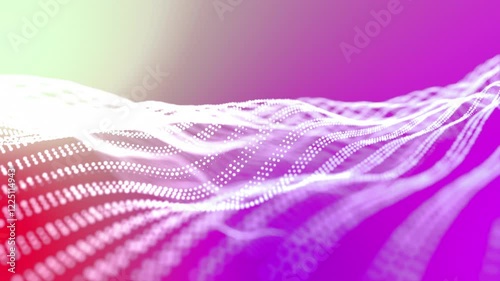 Abstract fluid pink background with waves