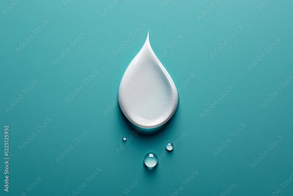 A single tear drawn as an abstract shape, with soft gradients blending into the background to evoke subtle regret A single tear drawn as an abstract shape, with soft gradients blending into the background to evoke subtle regret