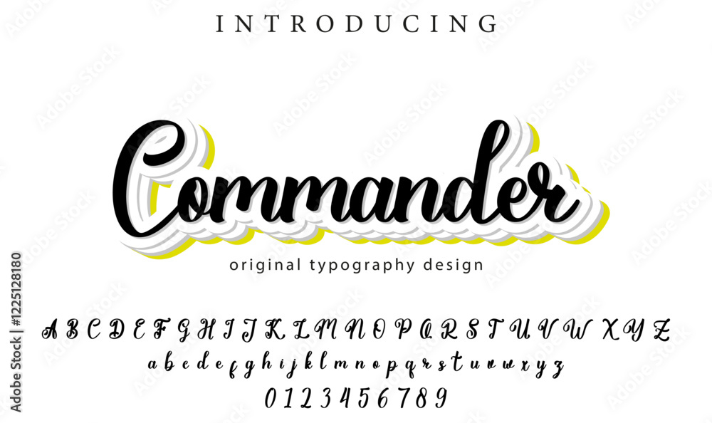Commander Font Stylish brush painted an uppercase vector letters, alphabet, typeface Commander Font Stylish brush painted an uppercase vector letters, alphabet, typeface