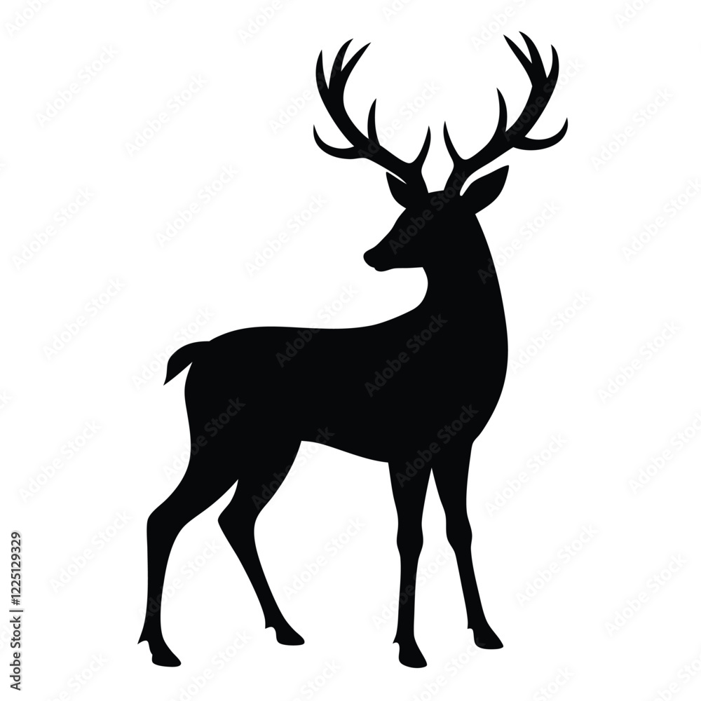 Fototapeta premium The mountain deer gaze in such tranquility