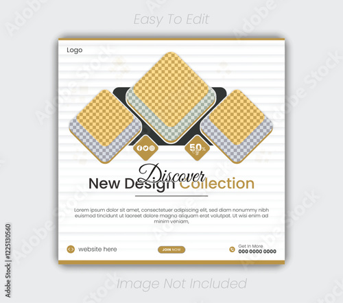 Corporate business poster and fashion social media post design template	