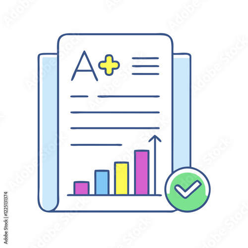 report card icon, report card vector illustration-simple illustration of report card, perfect for report card logos and icons