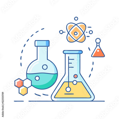 science experiment icon, science experiment vector illustration-simple illustration of science experiment, perfect for science experiment logos and icons