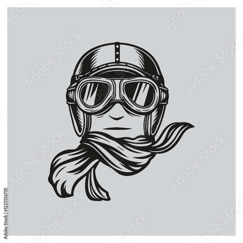 Vintage Aviator Emblem vector template design
