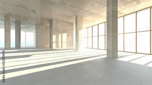 Modern Minimalist Architecture Sunlight Interior Design Open Space