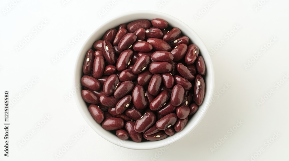 Fresh Red Kidney Beans in White Bowl on Clean White Background Fresh Red Kidney Beans in White Bowl on Clean White Background