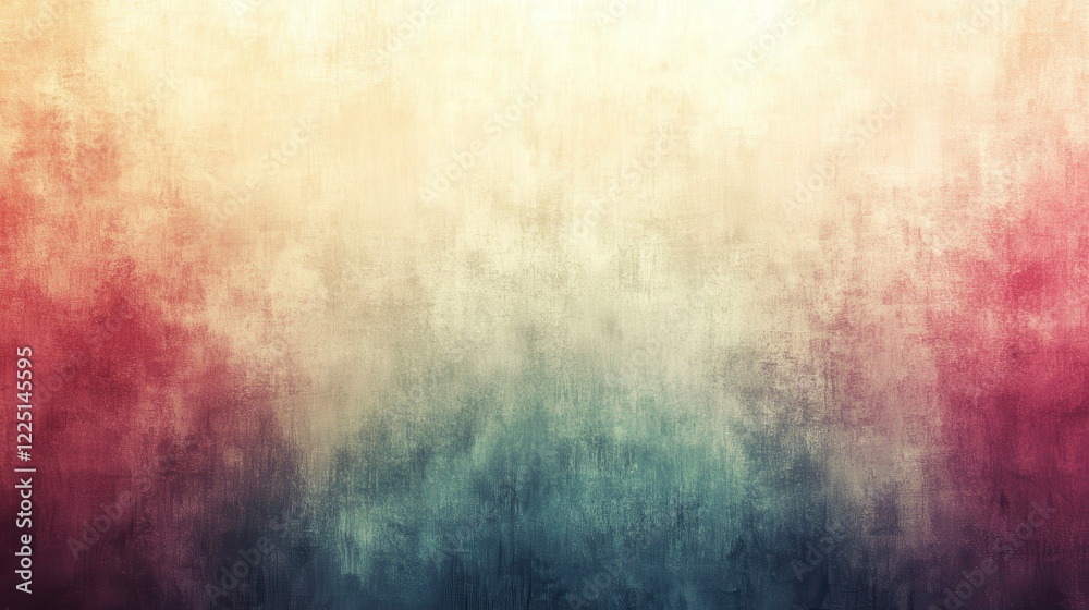 Obraz premium Abstract background texture with a blend of warm and cool tones, featuring a mottled effect and varying shades of red, yellow, blue and green. The
