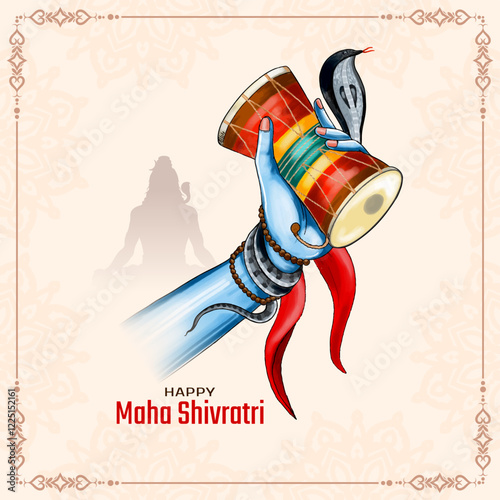 Modern Happy Maha Shivratri Indian traditional festival background