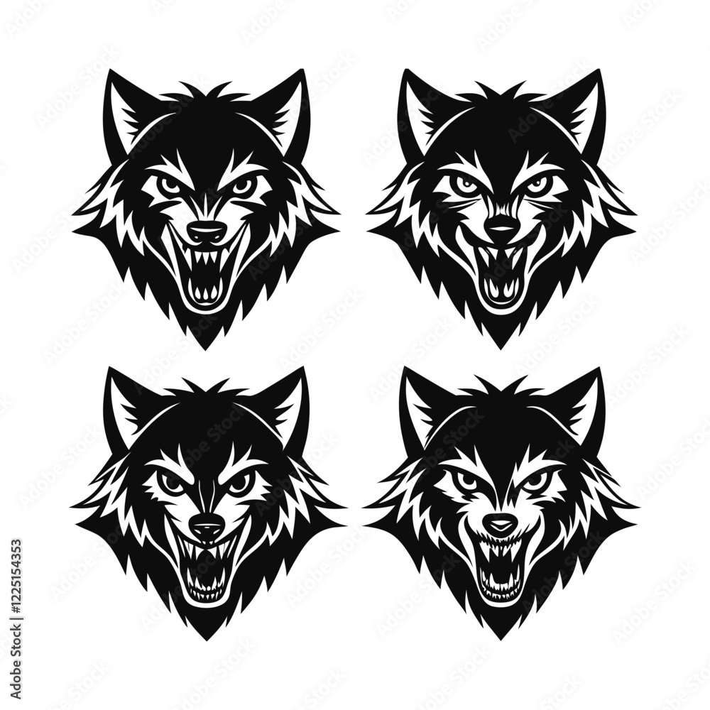 Obraz premium wolf tribal tattoo