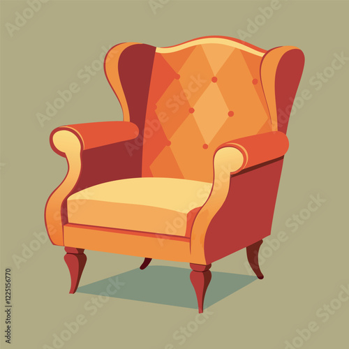 red leather armchair