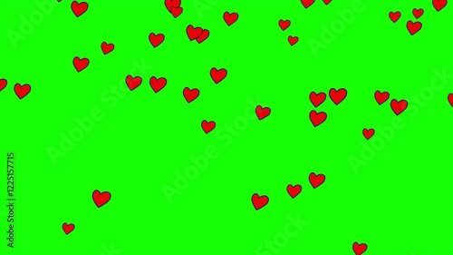 Wallpaper Mural Red heart shape pixel icon animation on green screen, Retro 8 bit game style, chroma key motion animated graphic background  Torontodigital.ca