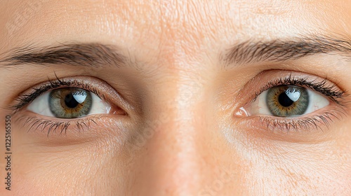 Facial skin texture concept. Extreme close-up of crow s feet around the eyes, showcasing intricate skin texture, sharp focus, neutral lighting, detailed realism photo