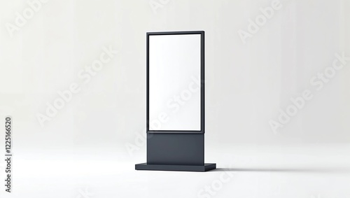 Wallpaper Mural Blank white pylon banner mockup, front view, isolated, 3d rendering. Empty outdoor signage mock up. Clear street poster billboar  Torontodigital.ca