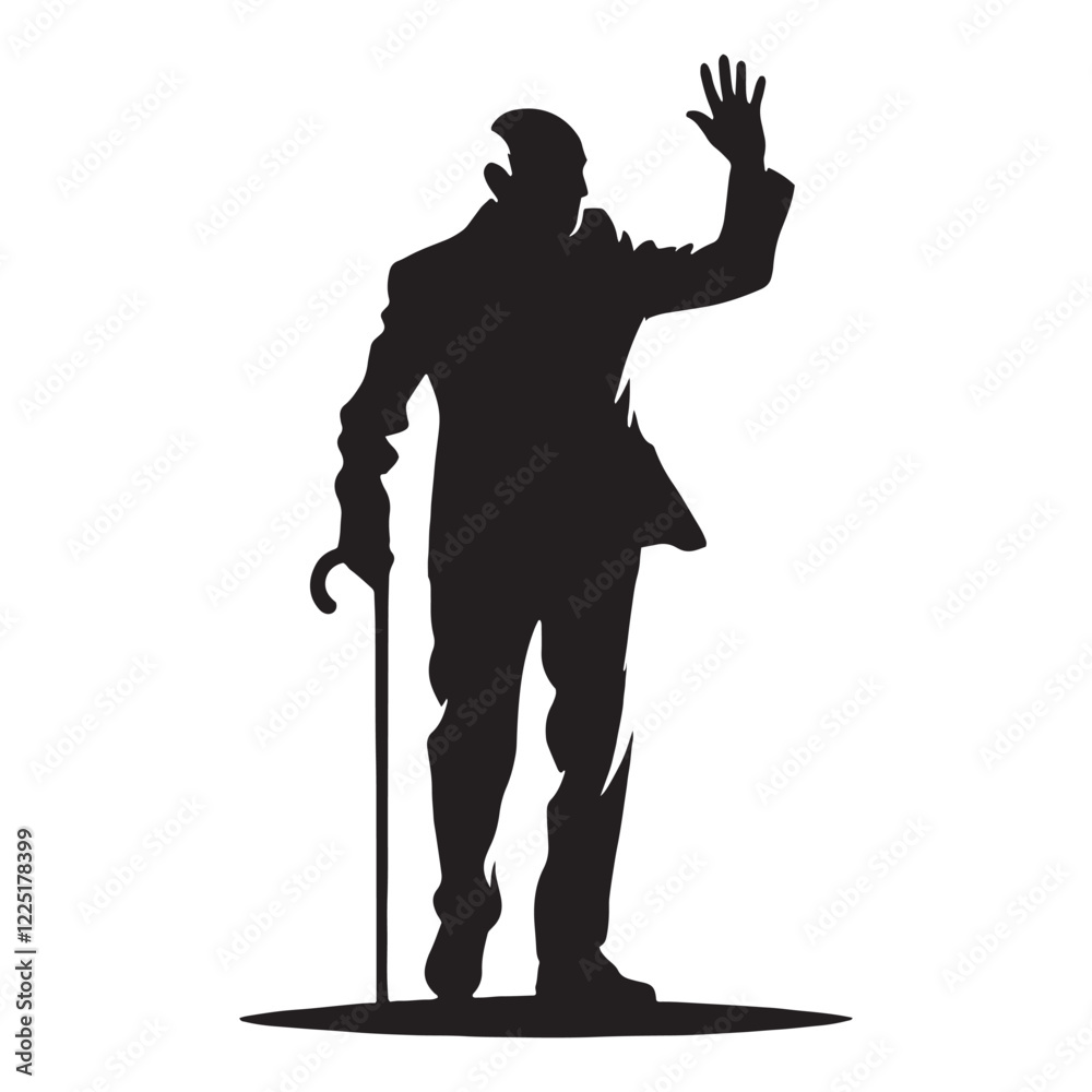 Silhouette of a waving person in a cheerful pose - waving person silhouette - waving person vector - waving person illustration - waving silhouette - waving vector
Silhouette of a waving person in a cheerful pose - waving person silhouette - waving person vector - waving person illustration - waving silhouette - waving vector