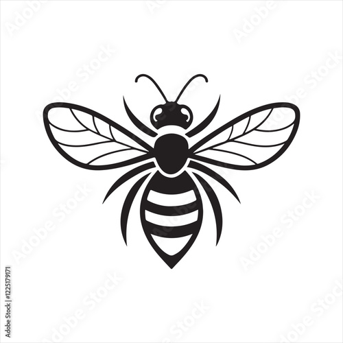 Honey bee icon vector