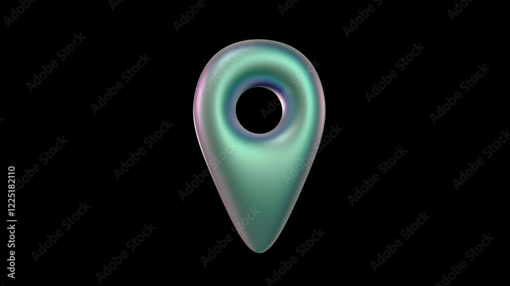 Map Icon Iridescent social media aesthetics on a transparent alpha Map Icon Iridescent social media aesthetics on a transparent alpha