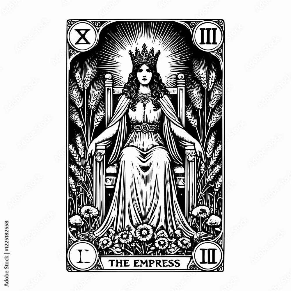 Fototapeta premium The Empress Tarot Card Overview