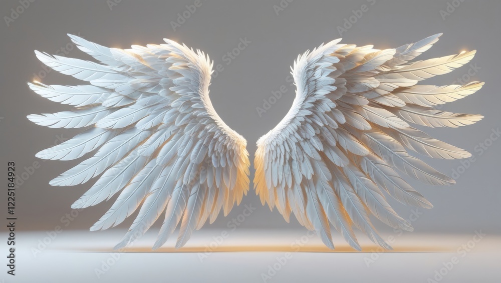 Fototapeta premium angel wings isolated on white background