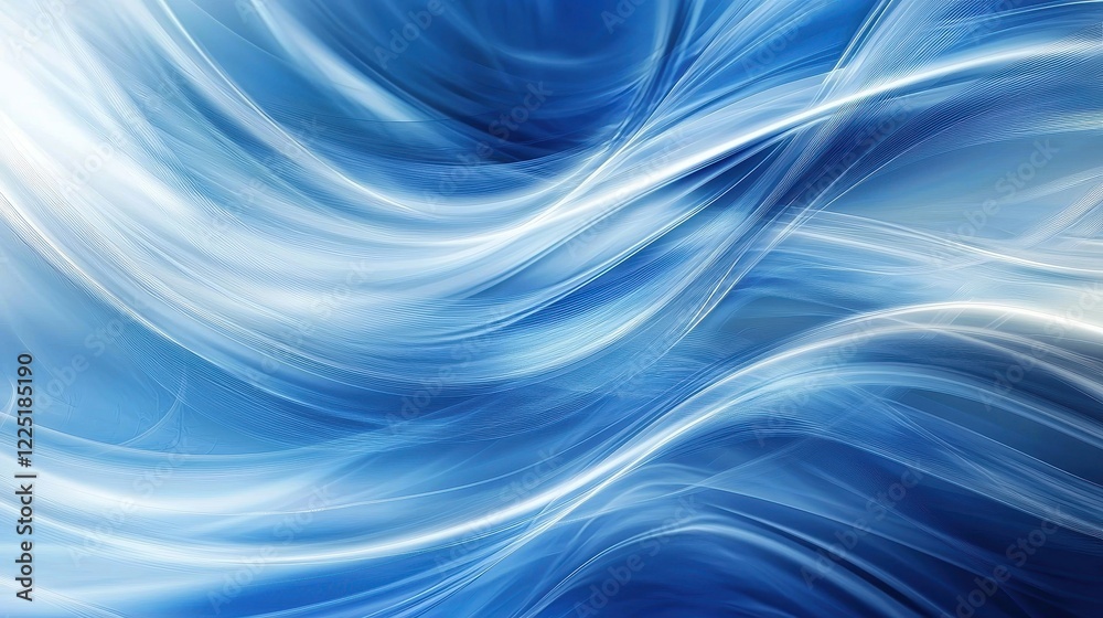 Abstract Flowing Blue Patterns with Light and Movement Effects Abstract Flowing Blue Patterns with Light and Movement Effects