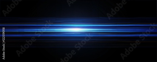 Futuristic Blue Light Streaks on Black – Glowing Abstract Motion Background