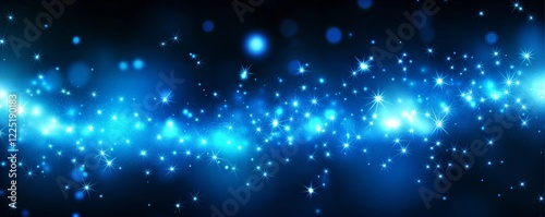 Magical Blue Sparkling Light Background – Glowing Fantasy Abstract Design