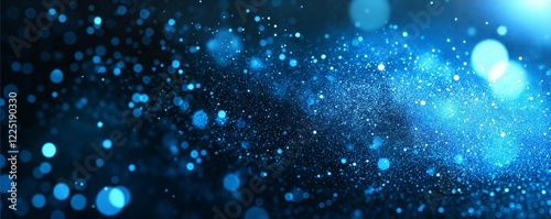 Mesmerizing Blue Sparkling Light Particles – Abstract Bokeh Glow Effect