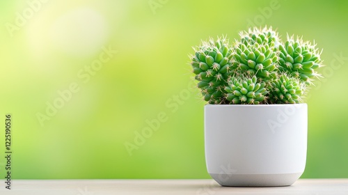 Wallpaper Mural Cactus in pot, green background, home decor, nature Torontodigital.ca