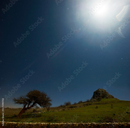 Sa Pedra Mendalza, literally 'the stone that cleans or repairs', is a basalt block about one hundred metres high near the village of Giave, Sardinia