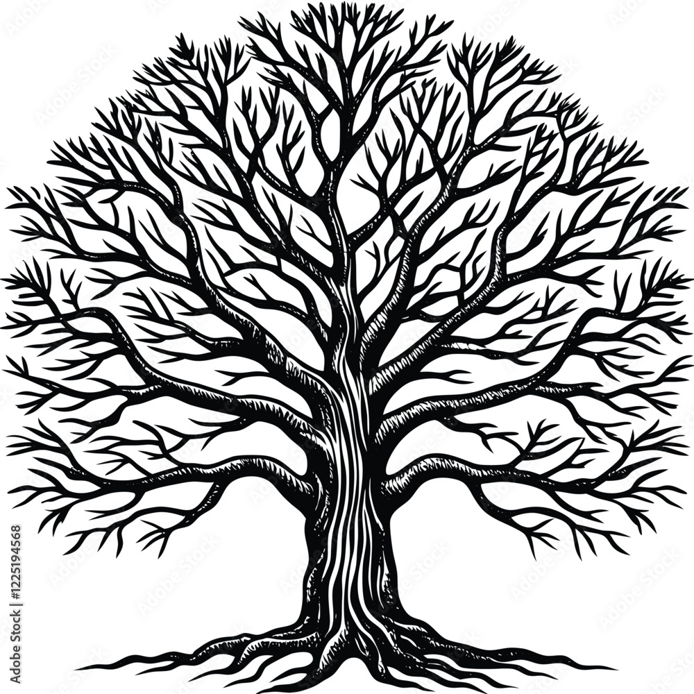 Obraz premium Tree silhouettes Vector illustration