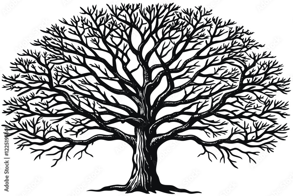 Obraz premium Tree silhouettes Vector illustration