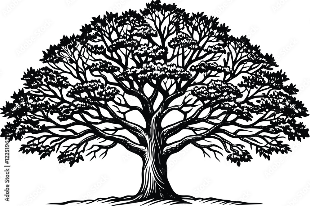 Obraz premium trees silhouette vector isolated on white background