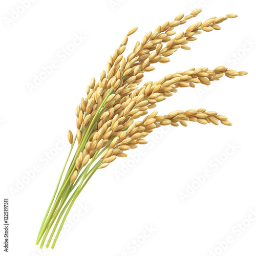 Bunch of rice is shown in a close up