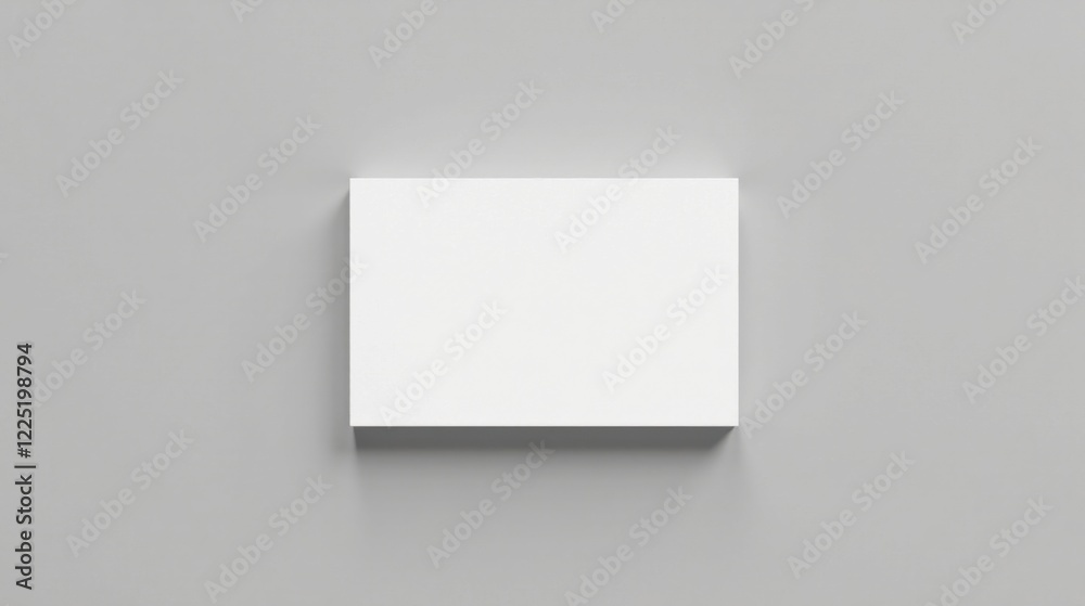 Blank rectangular card mockup on neutral background for design presentation and advertising purposes