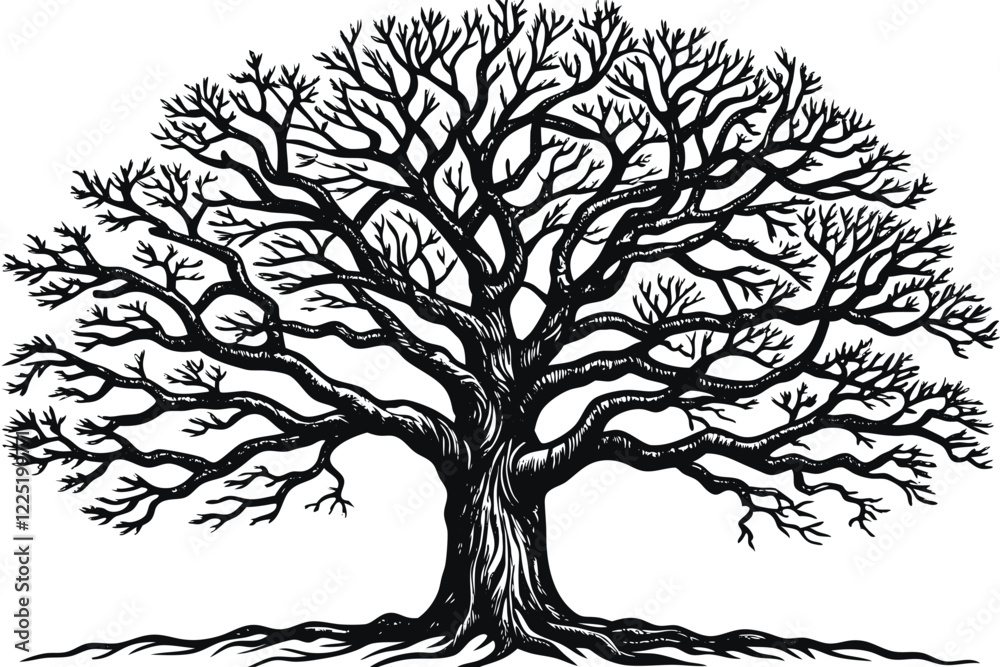 Obraz premium trees silhouette vector isolated on white background