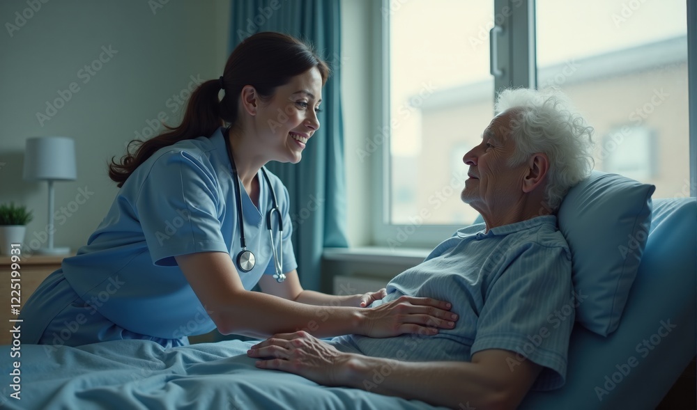 Obraz premium Nurse Comforting Patient