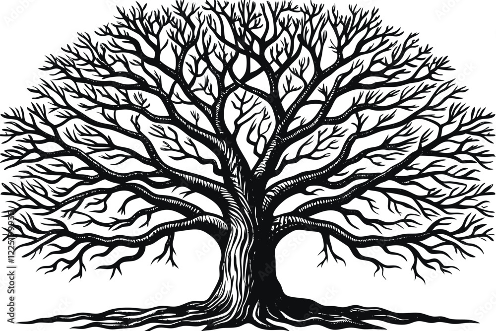 Obraz premium trees silhouette vector isolated on white background