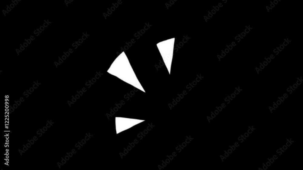 Comic speak symbol animation. Talking sign motion on transparent background. Sound wave cartoon 4k animation.