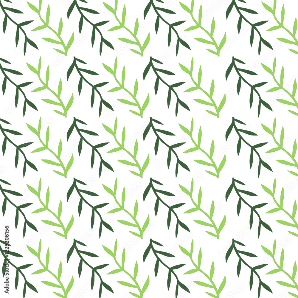 Naklejka premium NATURAL SPRING LEAVES PATTERN TEXTURE BACKGROUND VECTOR