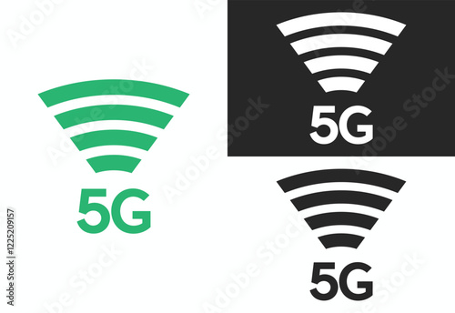 5g internet vector logo illustration