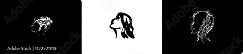 A single continuous line illustration depicting a person with a bewildered expression, grappling with poor mental health, symbolizing issues, setbacks, and sorrow in a contemporary line art format