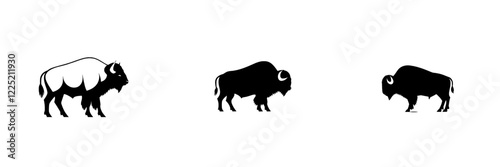 Illustrating the stature and dominance of these resilient beasts, the Bison Silhouette Series showcases silhouetted giants